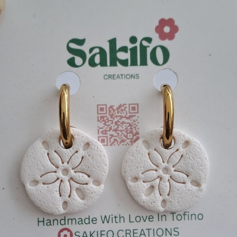 Sand dollar earrings - Picture 3 of 3